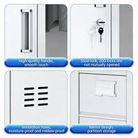 Armoire en acier robuste réglable avec serrure à clé sécurisée, rangement mobile verrouillable pour cuisine, maison, bureau, espace de vie, entrepôt