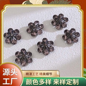 เครื่องประดับผมเจ้าสาวสีดำ รูปดอกไม้หกกลีบ ดีไซน์ลายดอกไม้ ทำจากโลหะผสม - Product Image 5