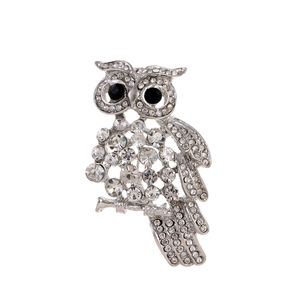 DR208 Venta caliente moda búho broche lleno de lindo <span class=keywords><strong>animal</strong></span> broche Pin diamantes fabricante al por mayor accesorios populares - Product Image 1