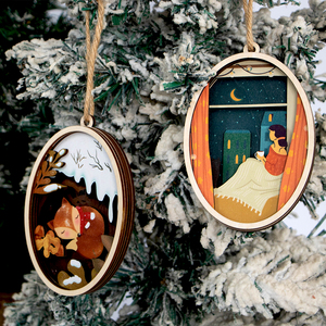 Factory <strong>Custom</strong> Laser Cut 3D Multi-Layer Christmas Ornament UV Printing Plywood Wall <strong>Signs</strong> and Wood Crafts <strong>Wooden</strong> Boxes - Product Image 3