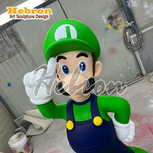 Figura de Anime Personalizada, Estatua de Resina y Fibra de Vidrio, Escultura de <span class=keywords><strong>Mario</strong></span> <span class=keywords><strong>Bros</strong></span>, Personaje de Videojuego Hecho a Mano y Pintado a Mano, Navidad - Product Image 3