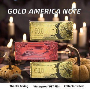 Billete Conmemorativo de 150 Millones de Dólares Americanos Personalizado, Impresión Digital a Doble Cara, Material PET, Pintado y Grabado en Relieve - Product Image 2