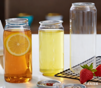 Bouteilles de boissons scellées anti-fuite, contenants d'emballage pour desserts froids commerciaux, pots en plastique PET transparent jetables en gros