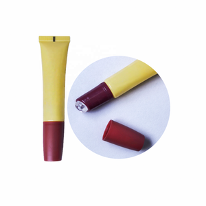 أنبوب بلاستيكي جديد ناعم بسعة 10 مل و15 مل على شكل حلقة دائرية مع أداة تطبيق سيليكون مائلة وغطاء لولبي لمستحضرات التجميل - Product Image 1