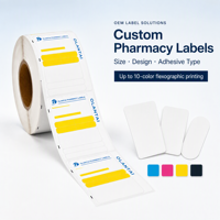 Op maat gemaakte directe thermische medische etiketrollen, zelfklevende barcode- en QR-code stickers voor apotheekflessen en koudeketenverpakkingen