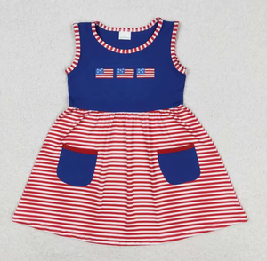 Conjuntos de Verano de 2 Piezas para Niños y Niñas Pequeños, Bordados, Venta al por Mayor, Ropa Infantil para el 4 de Julio - Product Image 4