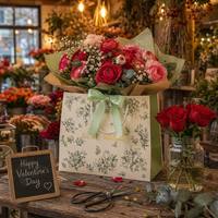 Op maat gemaakte luxe bedrukte papieren cadeauzak met hete-stempel bedrukking, Chinese stijl, voor verjaardag, Valentijnsdag, groothandelsprijs, verpakkingszak