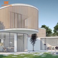 Zones côtières Extérieur Décoratif Grain de Bois Lattes En Aluminium De Qualité Marine Surface Texturée Imperméable pour Architecture En Bois