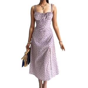 Robe Femme Tendance à Imprimé Floral et Fente Haute, Idéale pour les Vacances et le Quotidien – Vente en Gros - Product Image 1