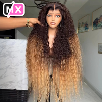 Perruque Cheveux Humains Vierges Indiens Ondulés Effet Eau Qualité Grossiste Densité 200 Naturellement Ondulée Perruque Frontale HD 4x4 13x4