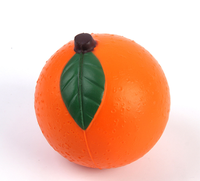 Balle anti-stress souple en forme de mandarine en PU, jouets à presser en gros, balles anti-stress en forme de fruits pour cadeaux promotionnels