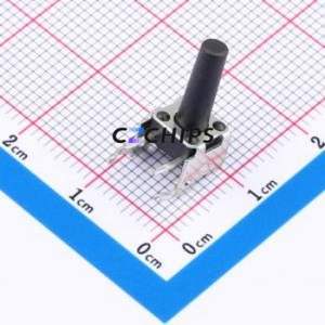GT-TC101B-H140-L1 Tactile Switch Through hole,6x7.5mm Switch Single Pole Single Throw Round Button 2.5N Right Angle Insert - Product Image 1
