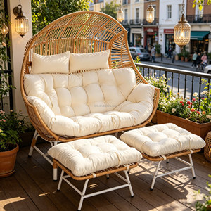 Silla Mecedora <span class=keywords><strong>de</strong></span> Ratán PE para Exteriores, Venta Caliente <span class=keywords><strong>de</strong></span> Fábrica, Muebles Modernos <span class=keywords><strong>de</strong></span> Mimbre para Ocio en Villas, Hoteles y Jardines, Silla Cómoda y Económica - Product Image 1