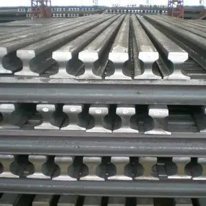 Toptan ağır demiryolu çelik ray ASCE 45LB sıcak haddelenmiş çelik parça sistemi vinç çelik mayın demiryolu rayı