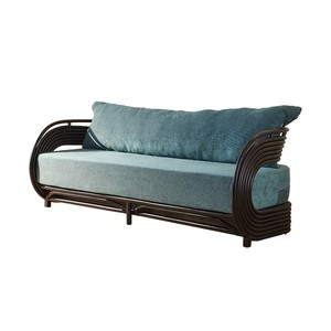 Canapé <span class=keywords><strong>en</strong></span> tissu tissé <span class=keywords><strong>en</strong></span> <span class=keywords><strong>rotin</strong></span> pour <span class=keywords><strong>petit</strong></span> appartement <span class=keywords><strong>salon</strong></span> balcon solarium décontracté maison d'hôtes - Product Image 5