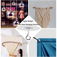 Crochet de plafond en PVC plastique adhésif non poreux pour suspendre des lampes, des plantes, des carillons éoliens, des moustiquaires, pour balcon, cuisine, salle de bain