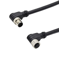 Conector M12 de Cobre Personalizado de 4 y 8 Pines, Ensamblaje de Cable M12 Macho y Hembra, Arnés de Cables Industriales Impermeables IP68