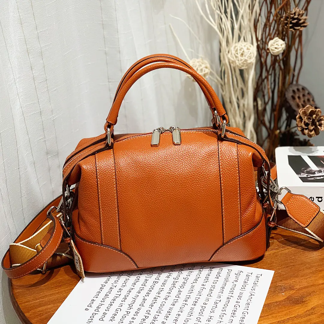 Female 2021 Vintage Shoulder Bag Luxury Handbag Soft PU Leather Crossbody Bags For Women Casual Boston Tote Bolsa Feminina