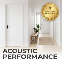 Porte Shaker en Polymère Blanc Pré-Apprêté Certifiée FSC Isolation Phonique Design Minimaliste Garantie 1 An Peignable DIY Intérieur Facile à Installer