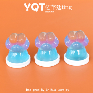 Venta al por mayor: Encanto de resina ecológico con diseño de pata de gato 3D luminosa degradada estilo hada para decoración de jardín DIY y caja de joyas - Product Image 4