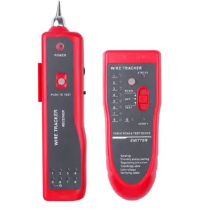 X 10网络电缆测试仪红色rj11 rj12 rj45 5类6类7类电话线跟踪器碳粉以太网局域网rg rj 45工具线路查找器