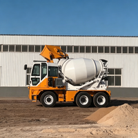 Hormigonera Autocargable de 1.8m³ Más Vendida, Camión Mezclador Compacto con Motor, Bomba y Control para una Sola Persona, Ideal para Obras de Construcción