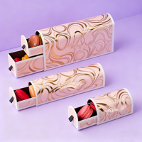 Boîte à tiroir d'emballage personnalisé de luxe pour biscuit macaron Thé de l'après-midi Desserts sucrés Boîte à macaron Cookie Emballage en papier pour aliment cadeau