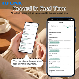 Cerradura Inteligente para Puerta con Huella Dactilar y Tarjeta de Memoria para Puertas de Acero/Vidrio/Madera, con Wi-Fi, para Hoteles y Oficinas - Product Image 4