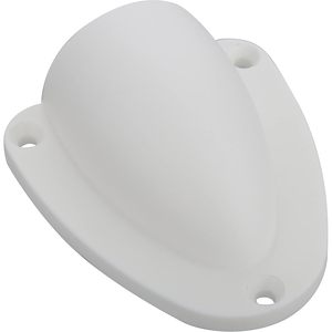 4 pezzi in Nylon bianco grande 3 \ "X 2-1/2 \" cavo di filo marino copertura di sfiato a conchiglia bordo liscio 1/8 \ "spessore include barche libere