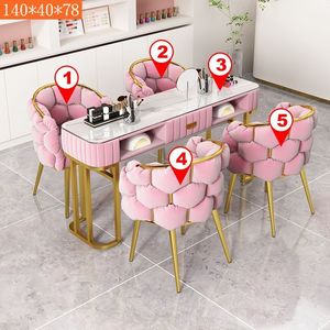 Nueva Mesa de Manicura Moderna de Lujo, un conjunto de mesas de estilo influencer, mesa de manicura para una o varias personas - Product Image 2