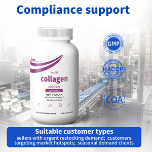 Cápsulas de Colágeno Múltiple OEM al por Mayor Tipo I, II, III, V, X - Fórmula y Empaque Personalizados de Animales Alimentados con Pasto, Sin OMG - Product Image 5