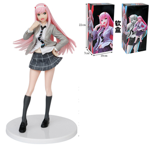 19CM <span class=keywords><strong>Darling</strong></span> in the Franxx Zero Tow 02 Anime PVC figura juguete uniforme escolar - Product Image 1