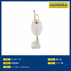 Elegante ornamento in resina Per la decorazione della casa novità e Creative 12 pezzi Per scatola di acquisto alla rinfusa Available-12pcs L11xW11xH345cm - Product Image 1