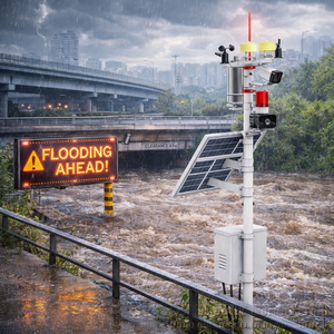 Système <span class=keywords><strong>d</strong></span>'alerte précoce aux inondations IoT avec dispositif de surveillance à distance du niveau <span class=keywords><strong>d</strong></span>'eau à énergie solaire <span class=keywords><strong>pour</strong></span> les projets de sécurité fluviale - Product Image 1
