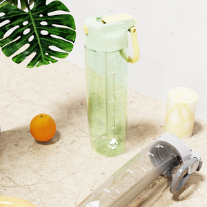 Fabricant de grandes bouteilles d'eau en plastique transparent sans BPA avec paille de motivation de marque logo personnalisé fantaisie tritan - Product Image 5