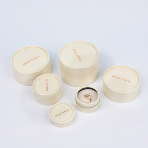 Custom Eco Friendly Kraft Paper <strong>Round</strong> <strong>Jewelry</strong> Boxes Vintage Style Earrings Necklaces Bracelets Rings Packaging <strong>Box</strong> - Product Image 2