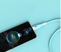 Cable USB Tipo-C de Carga Rápida de Silicona Líquida al por Mayor con Luz LED, Cubierta de Nailon, Escáner de Código de Barras, Impresora, Cargador, Multicolor, 1m