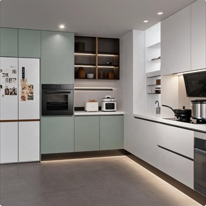 Modèle d'hôtel sur mesure de grande taille standard complet de haute qualité conceptions d'armoires de cuisine intelligentes de luxe pour les promoteurs immobiliers - Product Image 2