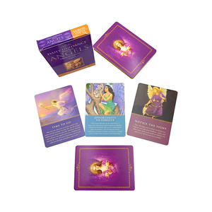 Jeu de <span class=keywords><strong>tarot</strong></span> angélique personnalisé avec impression OEM, fabriqué en usine, cartes de <span class=keywords><strong>tarot</strong></span> et oracles en cristal pour l'éveil féminin sacré - Product Image 4