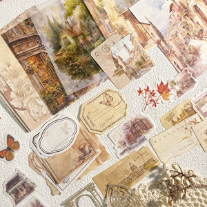 Bộ nguyên liệu làm sổ lưu niệm mùa thu đặc biệt JAI IMAN 56 món (bao gồm giấy axit sulfuric) - Đồ thủ công mỹ nghệ giấy trang trí cổ điển - Product Image 5