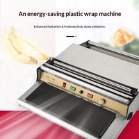 HW450 Supermarkt Fruitwinkel Handmatige Lichtgewicht 4kg PVC Cling Film Sluit- en Snijmachine voor Groente- en Fruitverpakkingen
