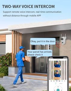 4MP 2K inalámbrico WiFi Smart Home Video vigilancia IP PTZ CCTV Cámara ICSee 360 lente dual al aire libre WiFi cámara de seguridad - Product Image 6