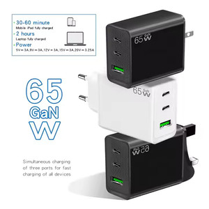 Hls 65W Supersnelle <span class=keywords><strong>USB</strong></span>-C Pd Laptop Oplader Met Qc3.0 Mobiele Telefoon Adapter Voor Macbook/Pc 12V 5.4a <span class=keywords><strong>Dc</strong></span> Uitgang Met Led Licht - Product Image 3