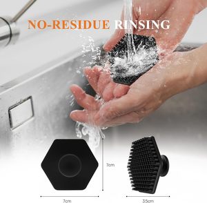 Factory Direct Sale Plastic Shampoo <b>Brush</b> Custom Logo Shower Massage Hair Washing <b>Brush</b> - Product Image 4