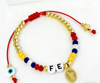 Bracelet artisanal en cuivre perlé pour femmes, bracelet en cordon coloré avec breloque carte du Venezuela, bijou ajustable, cadeau