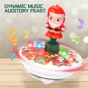 Groothandel Kerst Spinnen Top Speelgoed Speed Twirl Top Met Licht En Muziek Rotatie Speelgoed Voor Kinderen Kerstfeest Geschenken <span class=keywords><strong>Spiner</strong></span> - Product Image 4