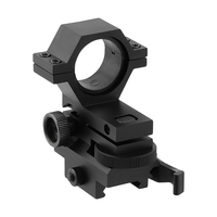 Focuhunter Anneaux de montage QD réglables en aluminium anodisé noir mat 1'' (30 mm) pour accessoires de lunette et lampe torche 6063 Chasse