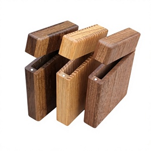 Wooden Square <b>Memo</b> <b>Pad</b> Holder Set Natural Finish Customizable Size Shape Blank Style Promotional Desk Organizer Customized - Product Image 1