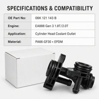 Bride de sortie de liquide de refroidissement 06K121143B pour EA888 Gen3 1.8 2.0 TFSI Audi A3 A4 A5 Q5 VW Tiguan Passat GTI, joint d'étanchéité du connecteur d'eau