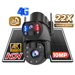 Cámara de Seguridad Solar UBOX Pro Metal Ball 10MP AOV+ PIR 2 en 1 con Zoom 22X, Grabación 24/7, 14W, IP66, 4G, Doble Lente, Audio Bidireccional y PTZ - Product Image 1